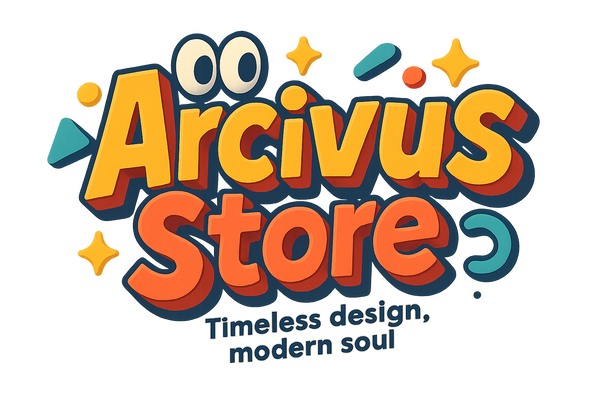 make logo ArcivusStore	“Timeless design, modern soul” , 3D , funny , del backgound